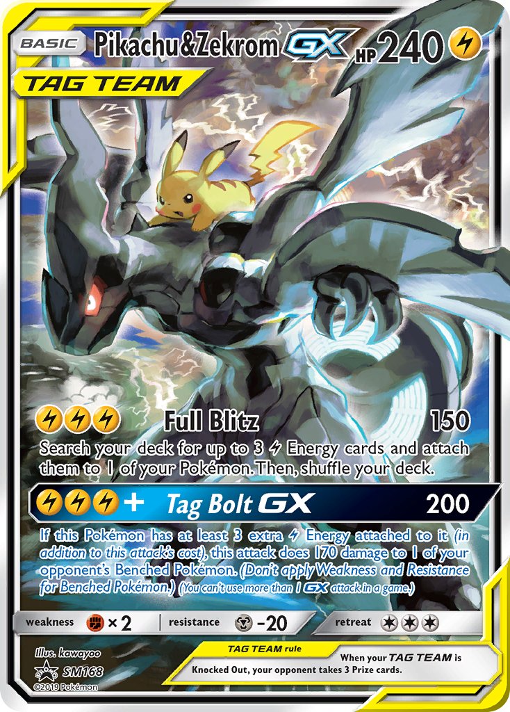 Pikachu & Zekrom GX (SM168) [Sun & Moon: Black Star Promos] | Tables and Towers