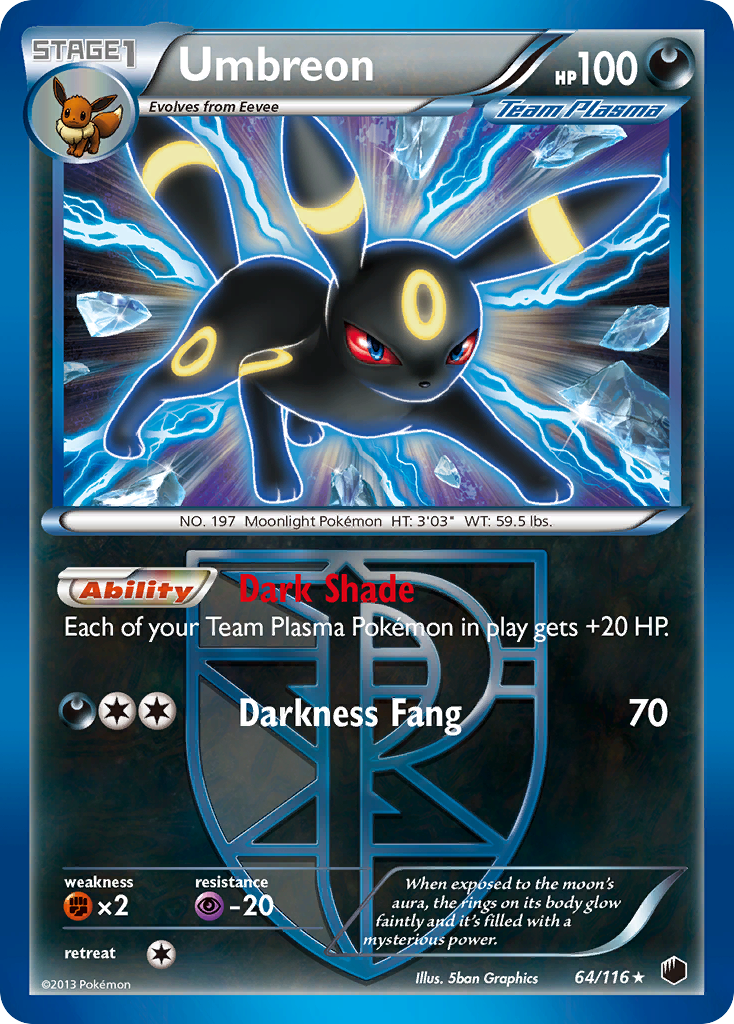 Umbreon (64/116) [Black & White: Plasma Freeze] | Tables and Towers