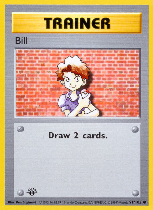 Bill (91/102) (Shadowless) [Base Set 1st Edition] | Tables and Towers