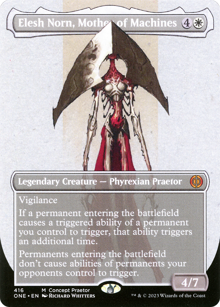 Elesh Norn, Mother of Machines (Borderless Concept Praetors) [Phyrexia: All Will Be One] | Tables and Towers