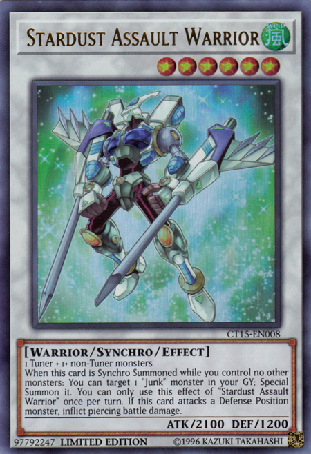 Stardust Assault Warrior [CT15-EN008] Ultra Rare | Tables and Towers