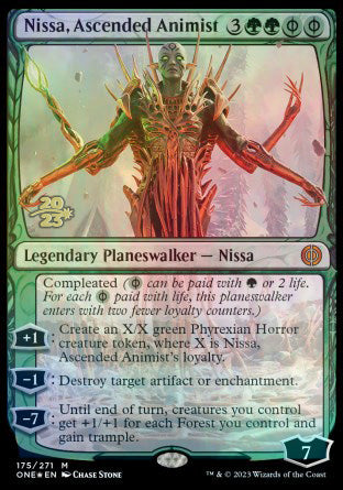 Nissa, Ascended Animist [Phyrexia: All Will Be One Prerelease Promos] | Tables and Towers