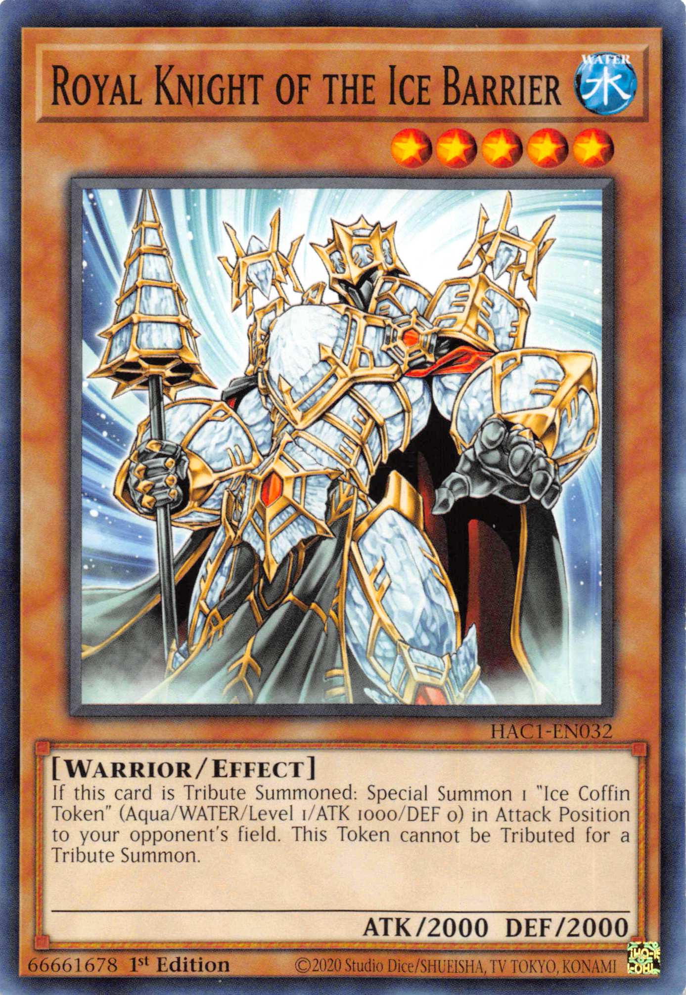 Royal Knight of the Ice Barrier [HAC1-EN032] Common | Tables and Towers