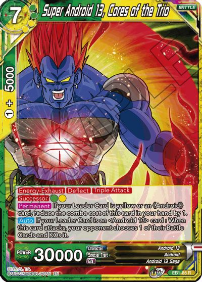 Super Android 13, Cores of the Trio (EB1-065) [Battle Evolution Booster] | Tables and Towers