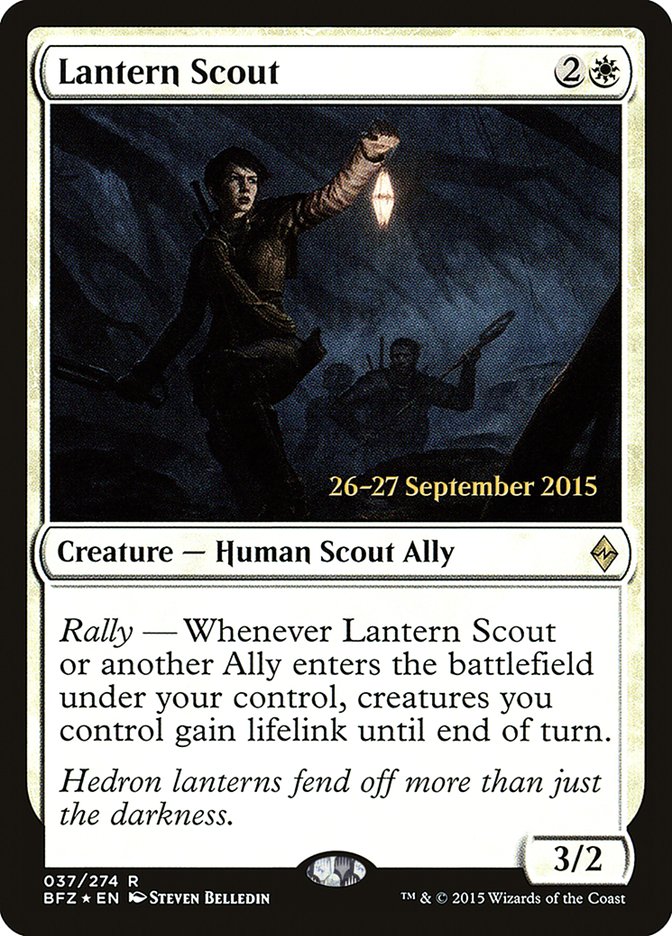 Lantern Scout [Battle for Zendikar Prerelease Promos] | Tables and Towers