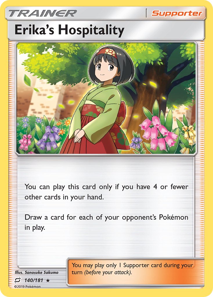 Erika's Hospitality (140/181) (Theme Deck Exclusive) [Sun & Moon: Team Up] | Tables and Towers