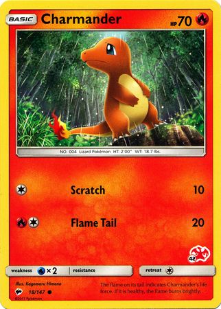 Charmander (18/147) (Charizard Stamp #42) [Battle Academy 2020] | Tables and Towers