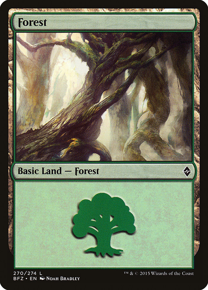 Forest (270) [Battle for Zendikar] | Tables and Towers