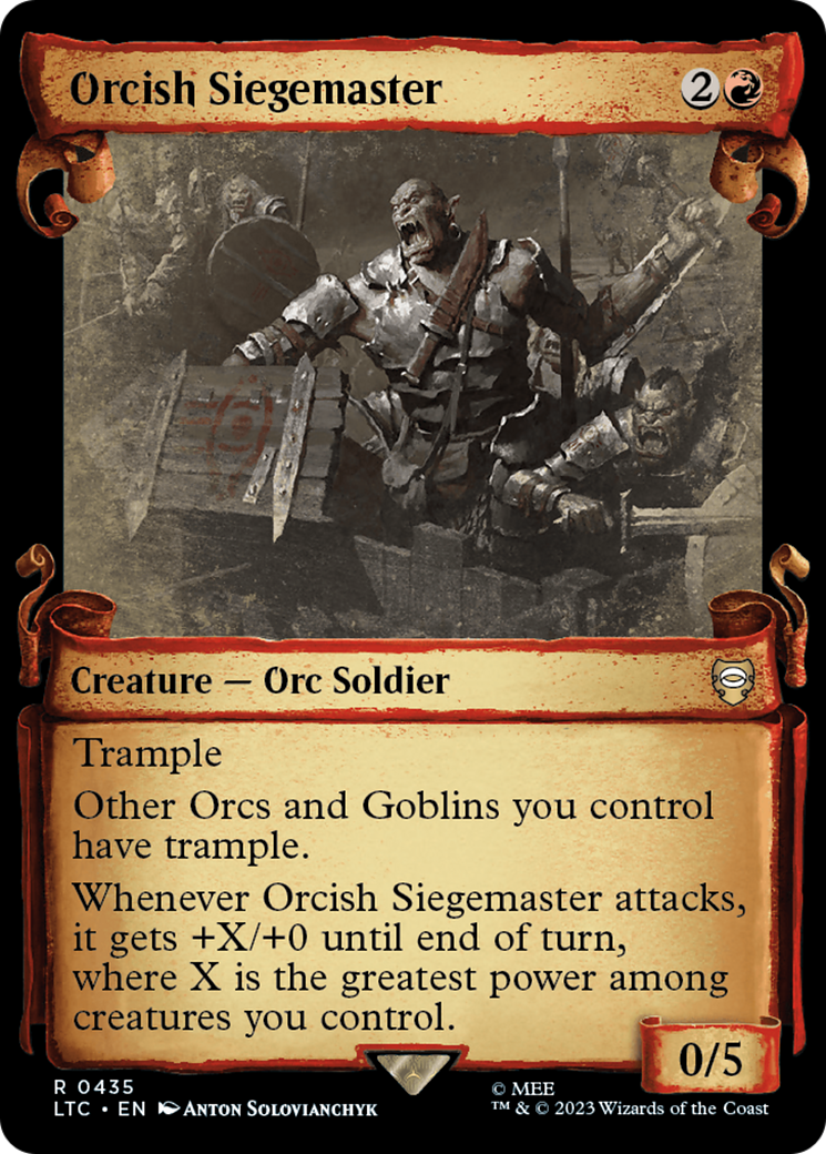 Orcish Siegemaster [The Lord of the Rings: Tales of Middle-Earth Commander Showcase Scrolls] | Tables and Towers