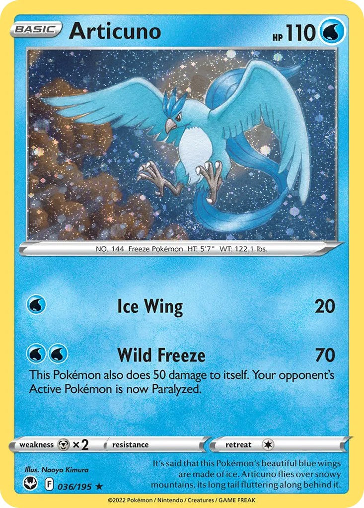 Articuno (036/195) (Cosmos Holo) [Sword & Shield: Base Set] | Tables and Towers