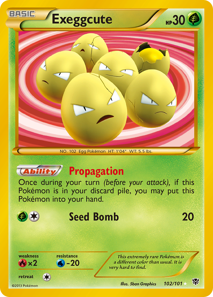 Exeggcute (102/101) [Black & White: Plasma Blast] | Tables and Towers