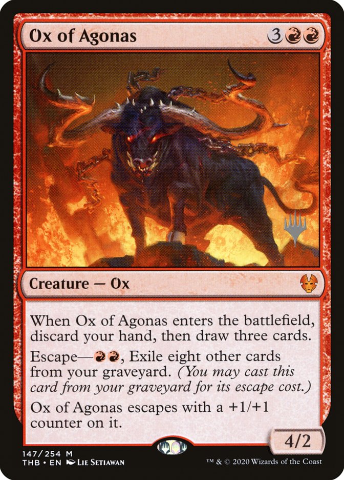 Ox of Agonas (Promo Pack) [Theros Beyond Death Promos] | Tables and Towers