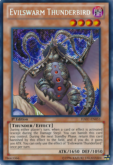 Evilswarm Thunderbird [HA07-EN051] Secret Rare | Tables and Towers