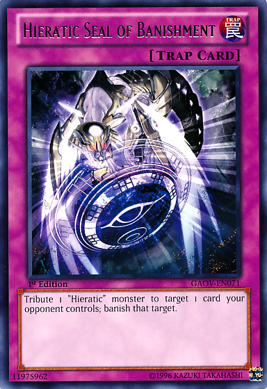 Hieratic Seal of Banishment [GAOV-EN071] Rare | Tables and Towers