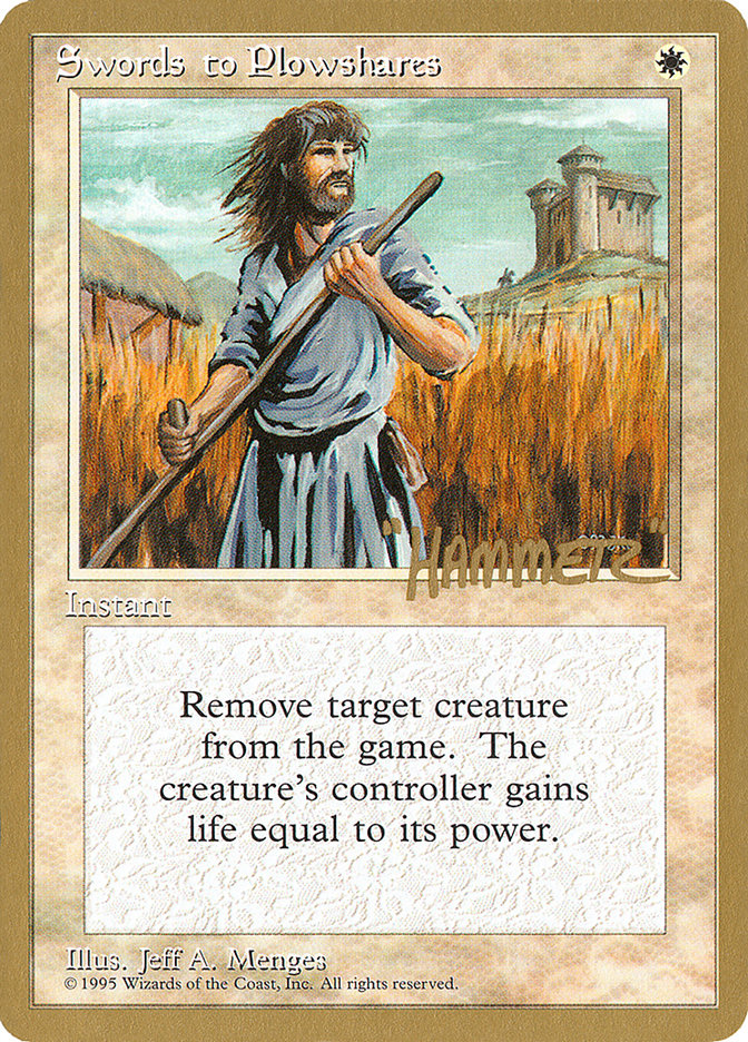 Swords to Plowshares (Shawn "Hammer" Regnier) [Pro Tour Collector Set] | Tables and Towers