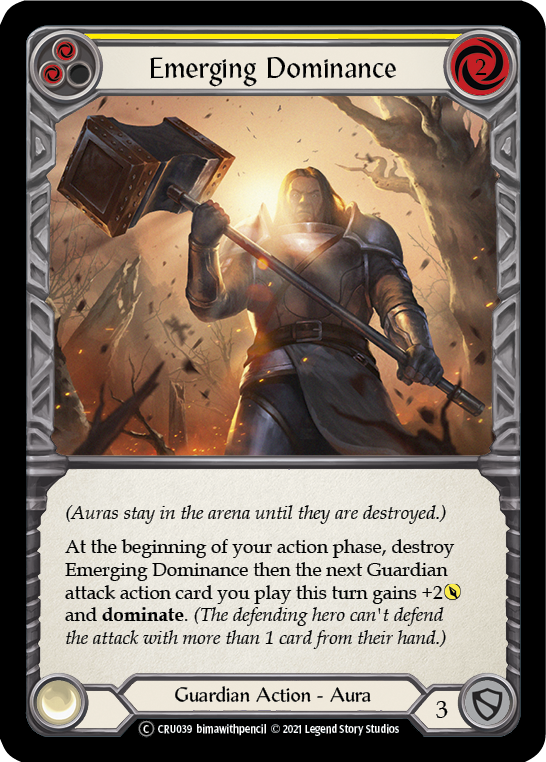 Emerging Dominance (Yellow) [U-CRU039] (Crucible of War Unlimited)  Unlimited Rainbow Foil | Tables and Towers