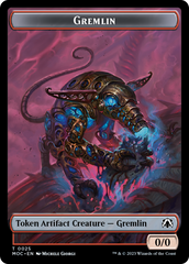 Treasure // Gremlin Double-Sided Token [March of the Machine Commander Tokens] | Tables and Towers