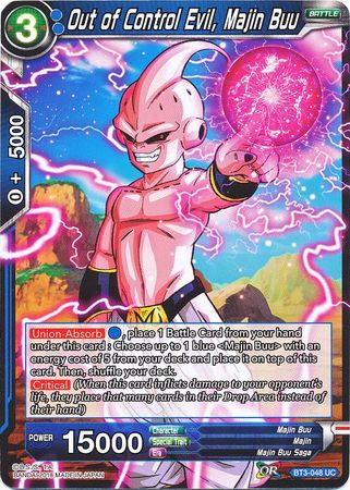 Out of Control Evil, Majin Buu (BT3-048) [Cross Worlds] | Tables and Towers