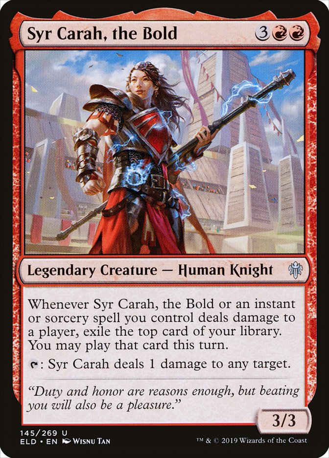 Syr Carah, the Bold [Throne of Eldraine] | Tables and Towers