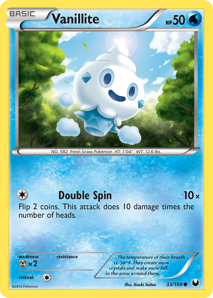 Vanillite (33/108) [Black & White: Dark Explorers] | Tables and Towers