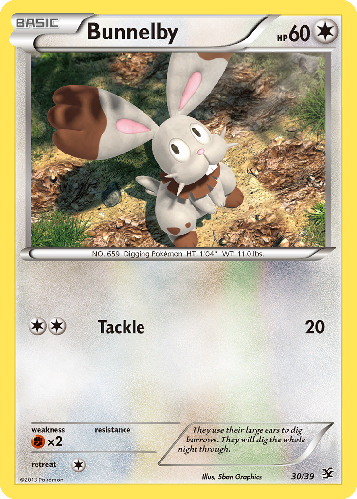 Bunnelby (30/39) [XY: Kalos Starter Set] | Tables and Towers