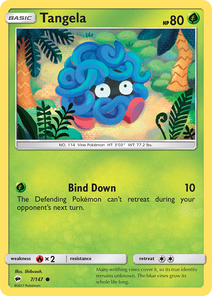 Tangela (7/147) [Sun & Moon: Burning Shadows] | Tables and Towers