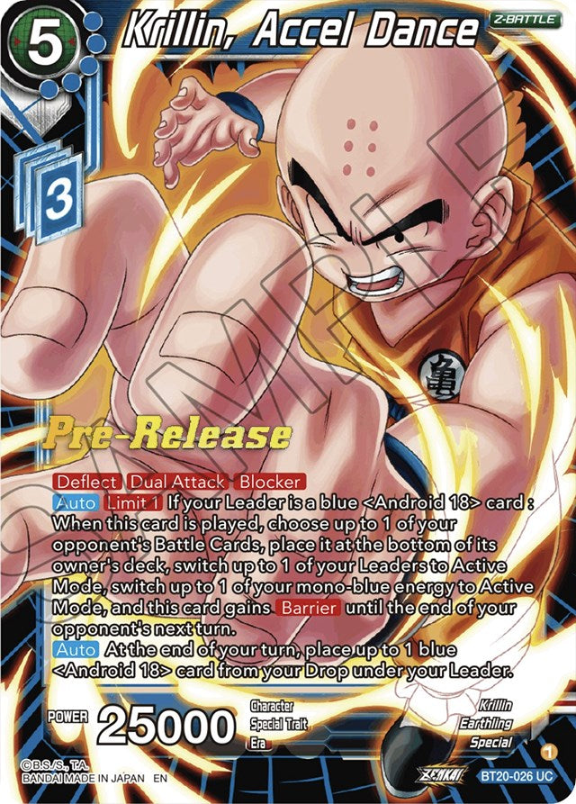 Krillin, Accel Dance (BT20-026) [Power Absorbed Prerelease Promos] | Tables and Towers