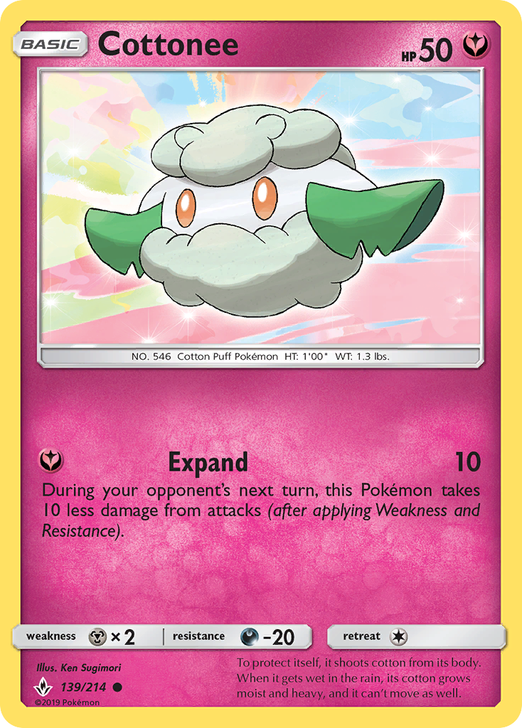 Cottonee (139/214) [Sun & Moon: Unbroken Bonds] | Tables and Towers