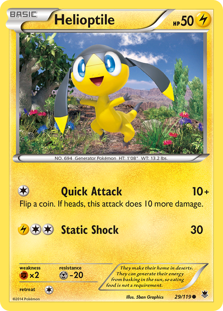 Helioptile (29/119) [XY: Phantom Forces] | Tables and Towers