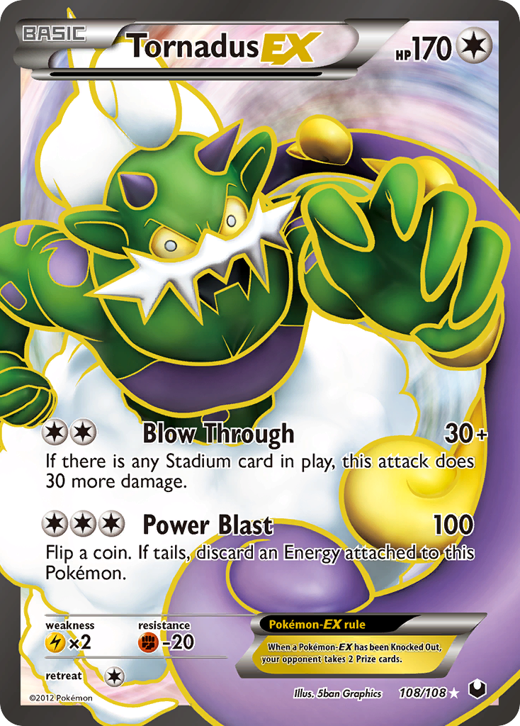 Tornadus EX (108/108) [Black & White: Dark Explorers] | Tables and Towers