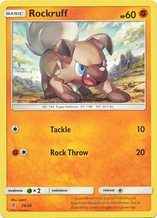 Rockruff (29/30) [Sun & Moon: Trainer Kit - Lycanroc] | Tables and Towers