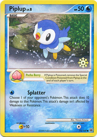 Piplup (72/100) [Countdown Calendar Promos] | Tables and Towers