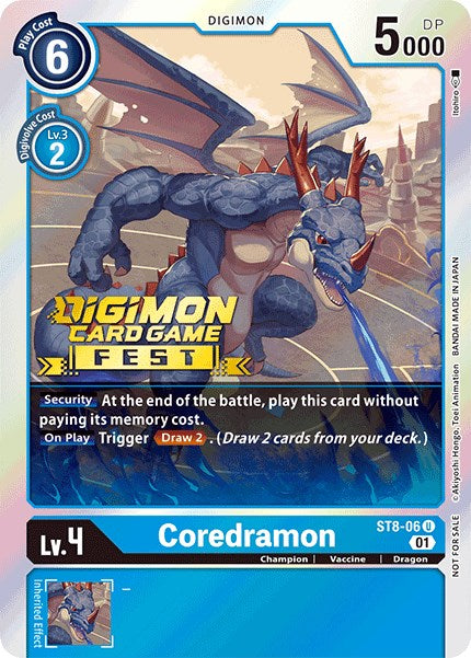 Coredramon [ST8-06] (Digimon Card Game Fest 2022) [Starter Deck: Ulforce Veedramon Promos] | Tables and Towers