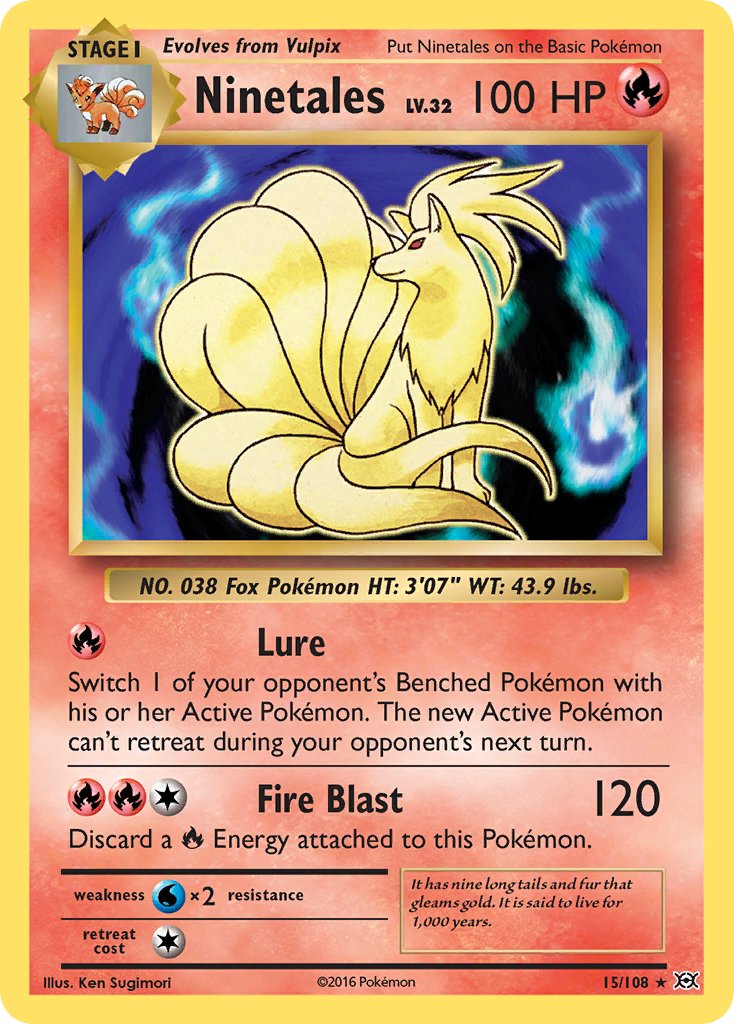 Ninetales (15/108) (Theme Deck Exclusive) [XY: Evolutions] | Tables and Towers