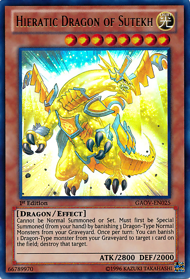 Hieratic Dragon of Sutekh [GAOV-EN025] Ultra Rare | Tables and Towers