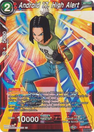 Android 17, High Alert (EX11-05) [Universe 7 Unison] | Tables and Towers