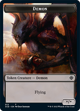 Demon // Demon Double-Sided Token [Starter Commander Decks] | Tables and Towers