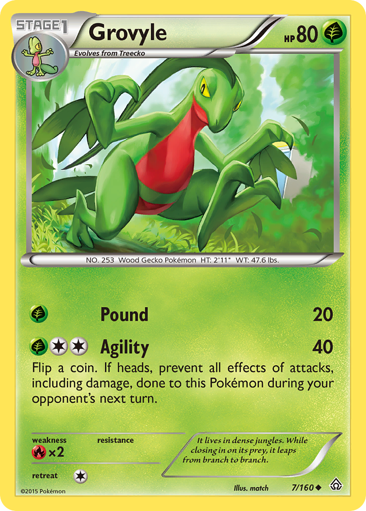 Grovyle (7/160) [XY: Primal Clash] | Tables and Towers