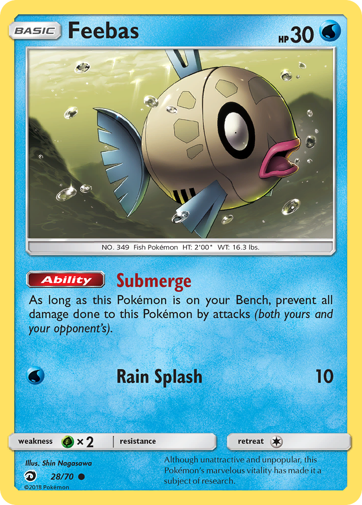 Feebas (28/70) [Sun & Moon: Dragon Majesty] | Tables and Towers