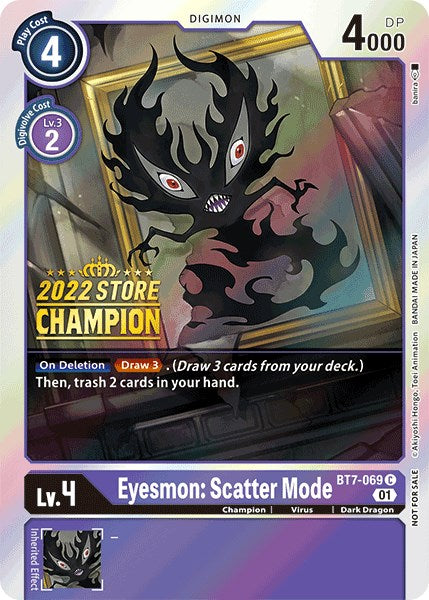 Eyesmon: Scatter Mode [BT7-069] (2022 Store Champion) [Next Adventure Promos] | Tables and Towers