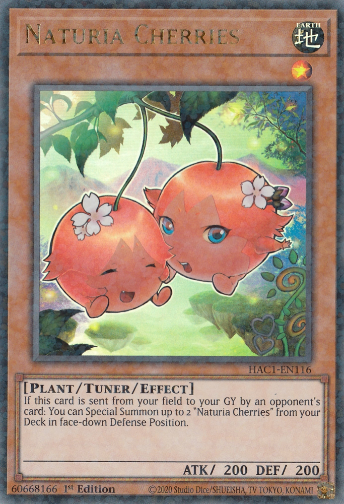 Naturia Cherries (Duel Terminal) [HAC1-EN116] Parallel Rare | Tables and Towers