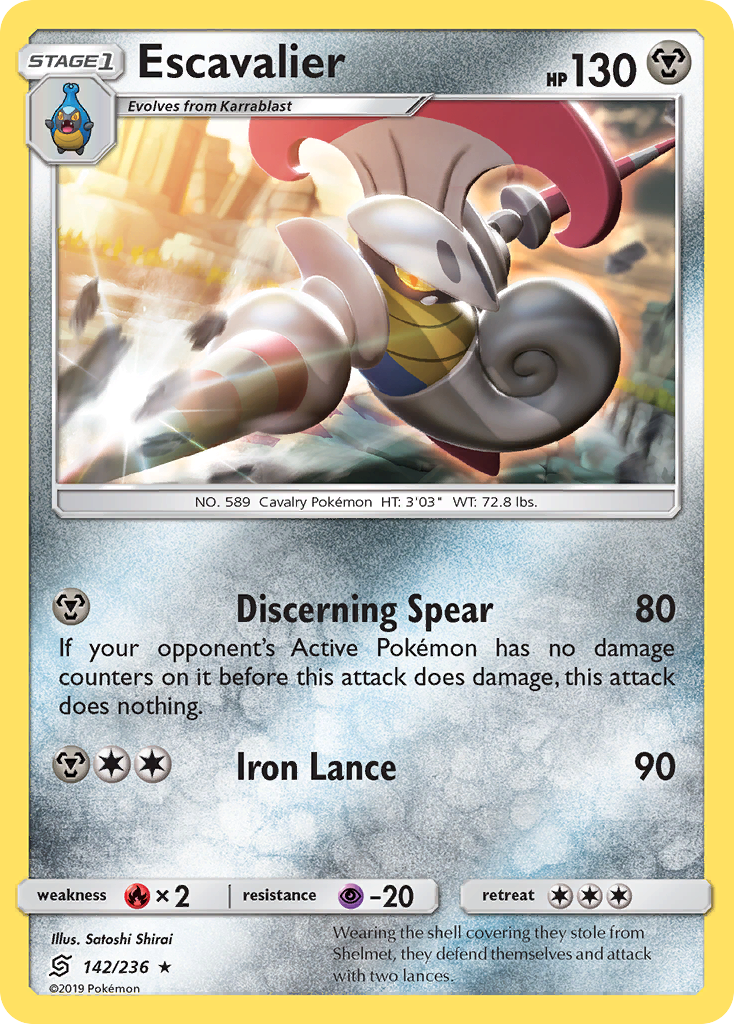 Escavalier (142/236) [Sun & Moon: Unified Minds] | Tables and Towers