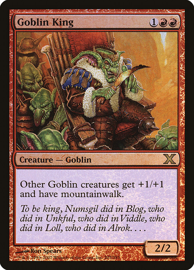 Goblin King (Premium Foil) [Tenth Edition] | Tables and Towers