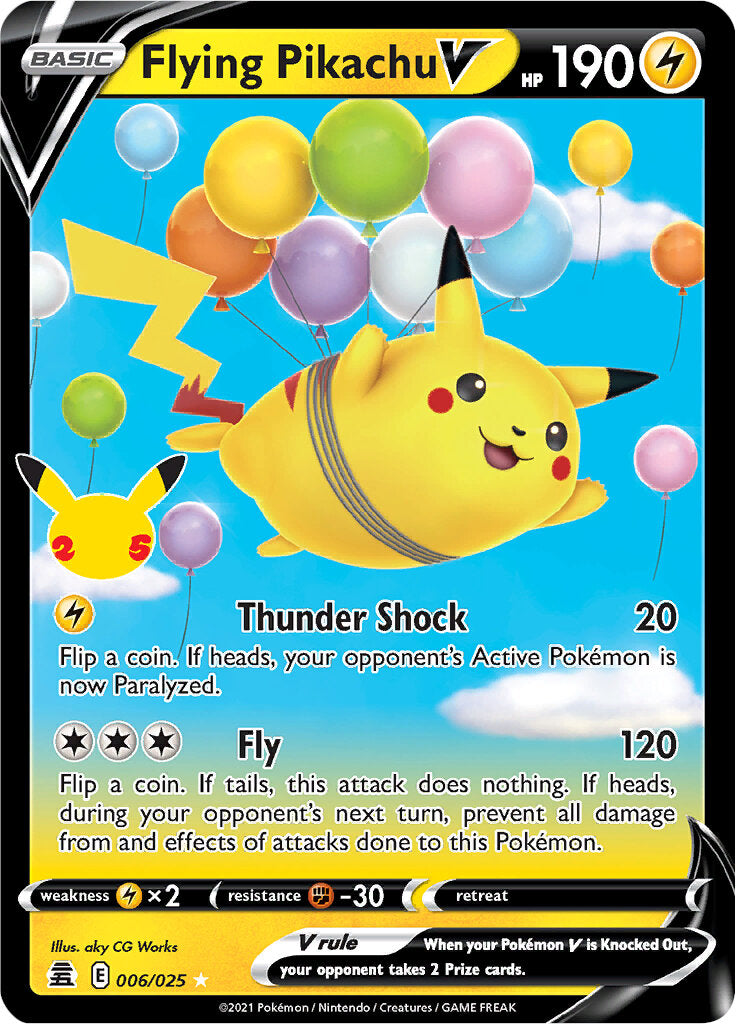 Flying Pikachu V (006/025) [Celebrations: 25th Anniversary] | Tables and Towers