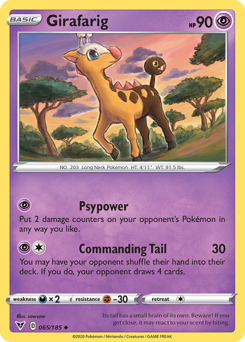 Girafarig (065/185) [Sword & Shield: Vivid Voltage] | Tables and Towers