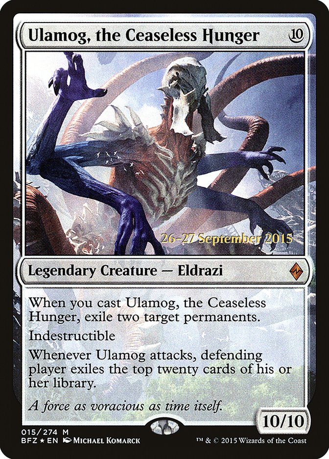 Ulamog, the Ceaseless Hunger [Battle for Zendikar Prerelease Promos] | Tables and Towers