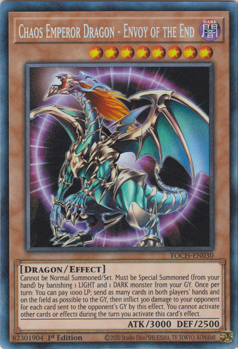 Chaos Emperor Dragon - Envoy of the End [TOCH-EN030] Collector's Rare | Tables and Towers