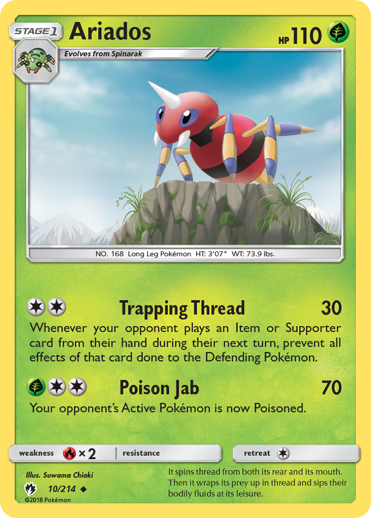 Ariados (10/214) [Sun & Moon: Lost Thunder] | Tables and Towers