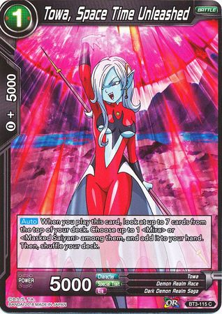 Towa, Space Time Unleashed (BT3-115) [Cross Worlds] | Tables and Towers