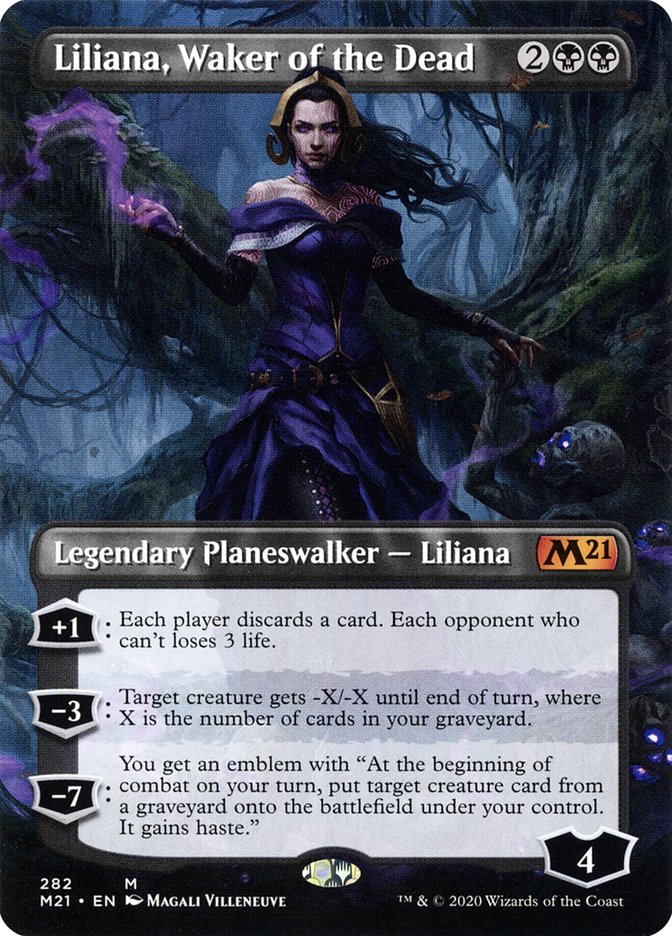 Liliana, Waker of the Dead (Borderless) [Core Set 2021] | Tables and Towers